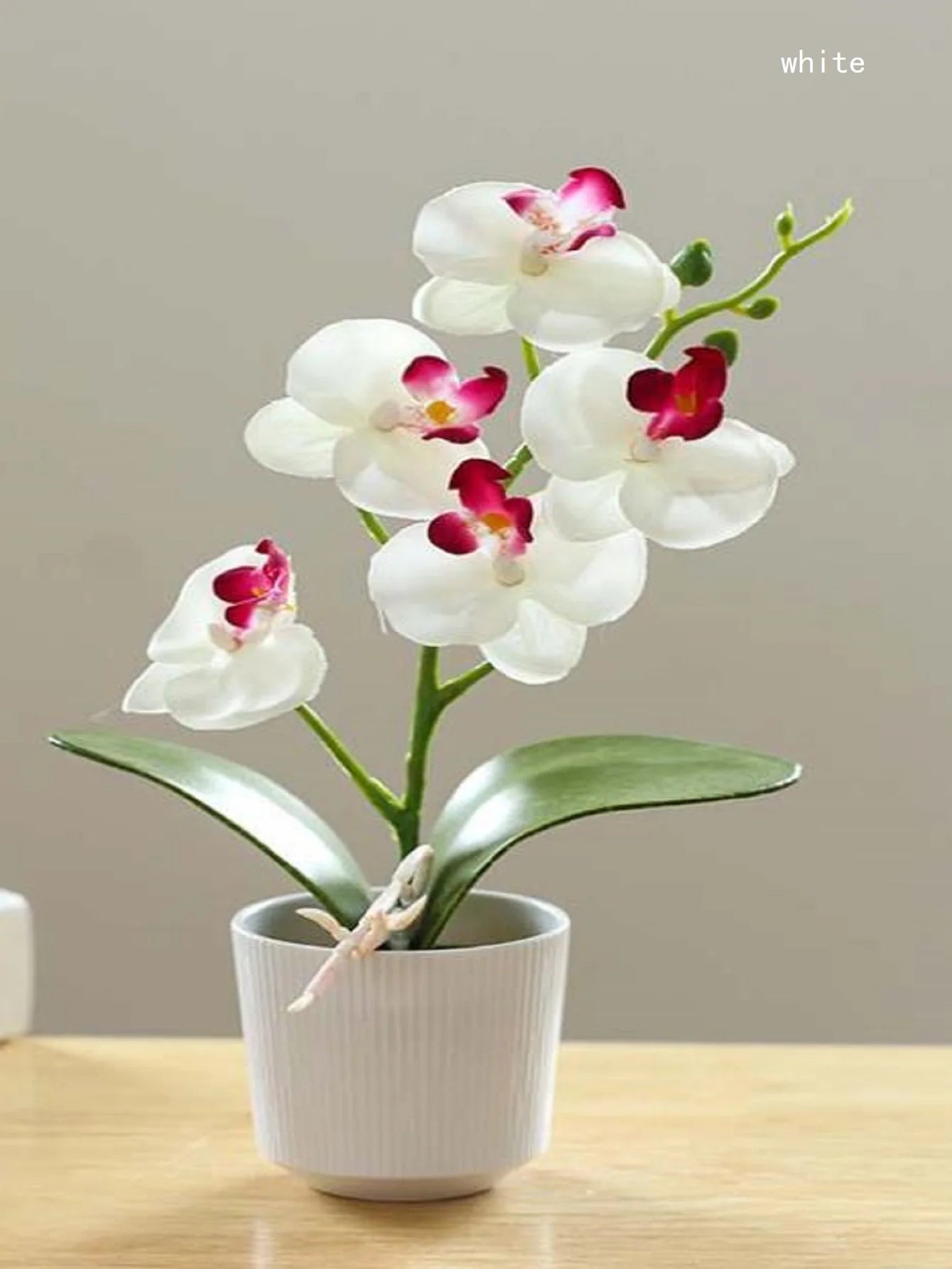 Creative Eight Heads Film Phalaenopsis Bonsai Simulation Flower Fake Flower Simulation Pot Artificial Home Office Decoration