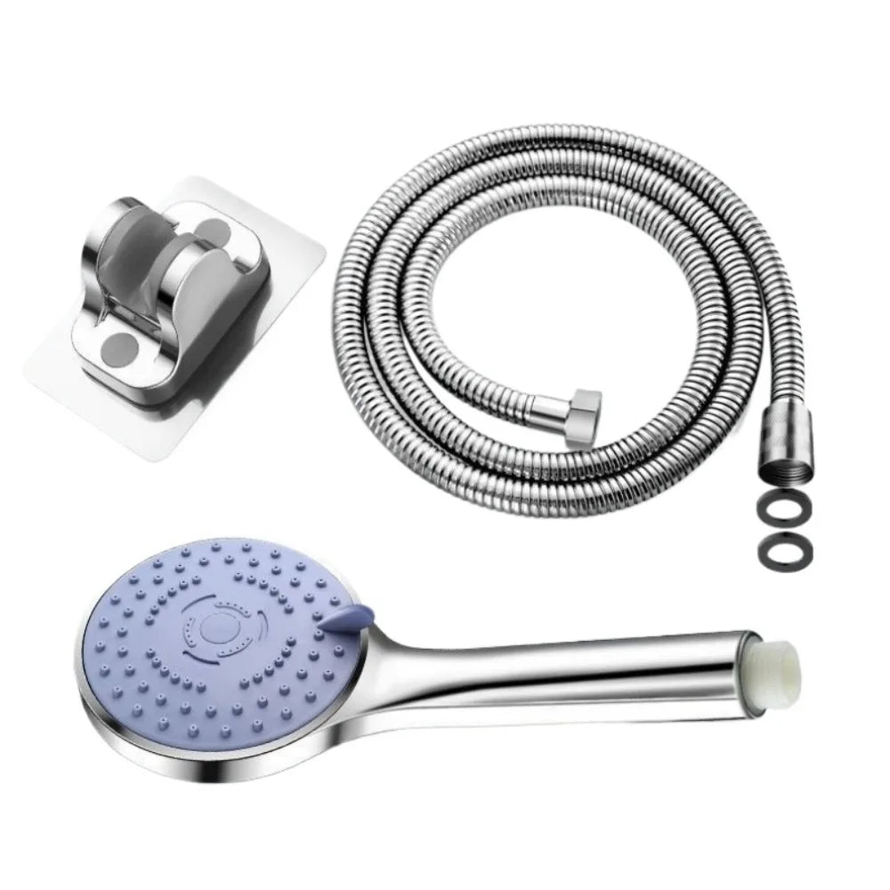 1PC Rain Shower Head Pressurized Bath Hand Shower 5 Mode Universal Nozzle High Water Flow Save Water Shower Accessories