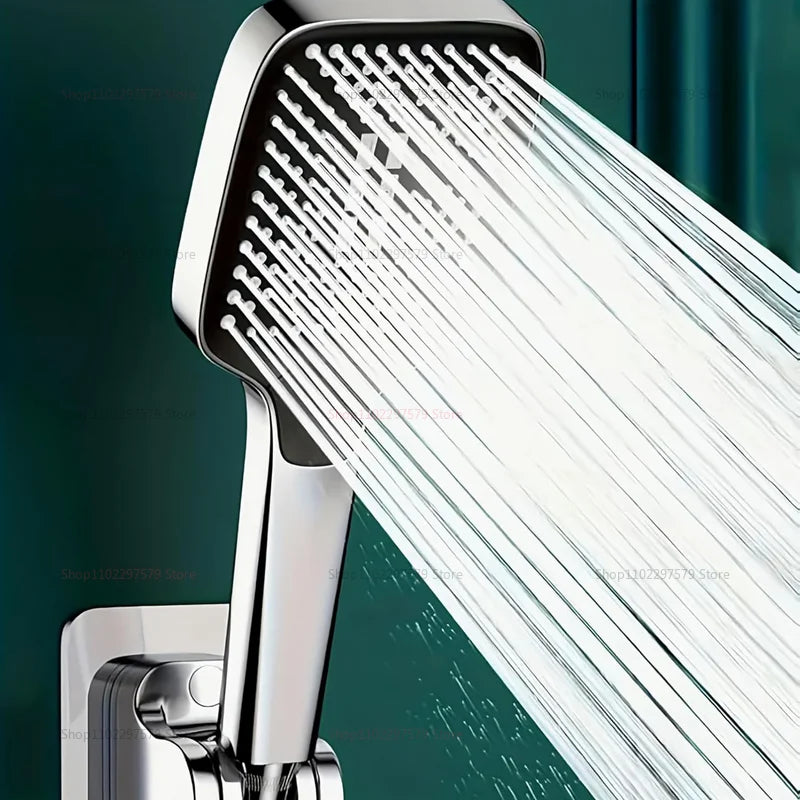 Pressurized Nozzle Bathroom Shower Head High Pressure Water Saving Sprayer ABS Bathroom Accessories Chrome Rainfall Shower Head